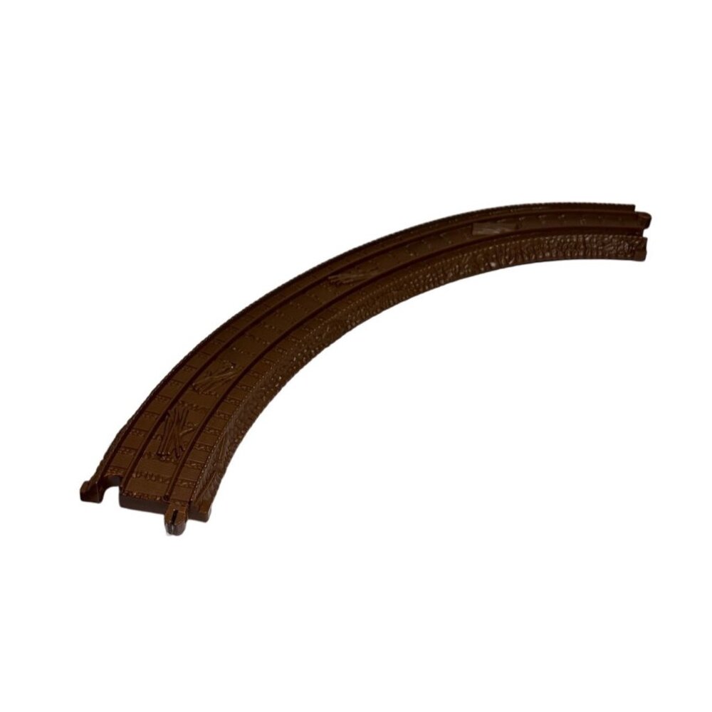 Thomas & Friends Track Zip Zoom Logging Curved Piece #13 R9664 Brown Mattel